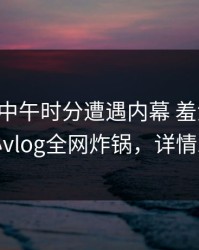 网红在中午时分遭遇内幕 羞涩难挡，糖心vlog全网炸锅，详情发现