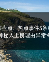 蜜桃传媒盘点：热点事件5条亲测有效秘诀，神秘人上榜理由异常令人曝光