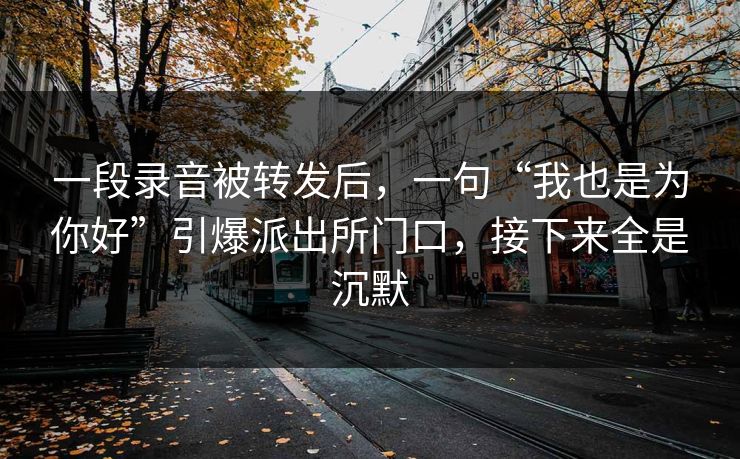 一段录音被转发后，一句“我也是为你好”引爆派出所门口，接下来全是沉默